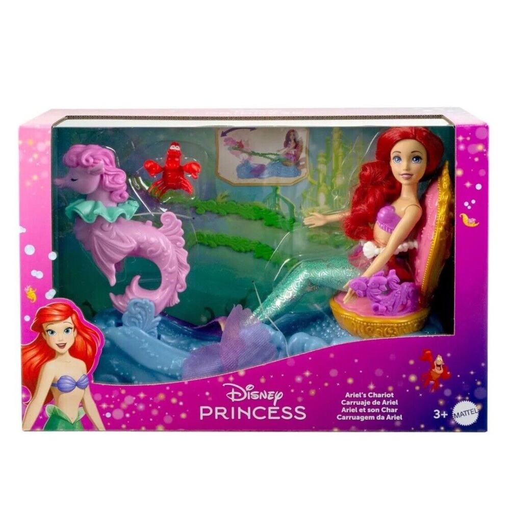 The Little Mermaid Doll W/ Under the Sea Chariot /Set Disney Ariel’s Chariot New